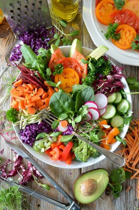 Bowl de vegetales frescos